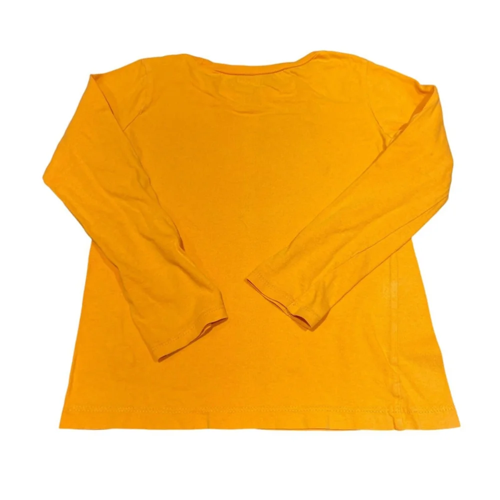 Old Navy Shirt Girls‎ Orange Pumpkin Jackolantern Heart Halloween Long Sleeve Sm